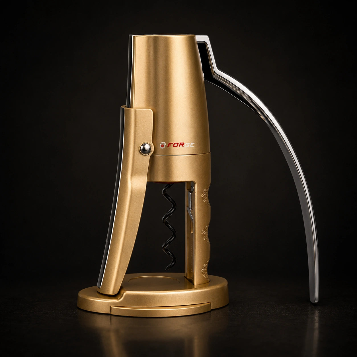 Forge Premium Lever Wine Opener – Heavy Duty Rabbit Style Corkscrew, Wooden Handle
